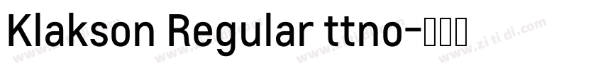 Klakson Regular ttno字体转换
